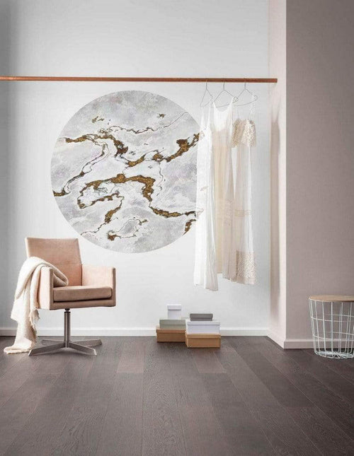 Komar Marble Vibe Fotobehang 125x125cm Rond Sfeer | Yourdecoration.be