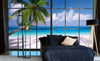 Dimex Beach Window View Fotobehang 375x250cm 5 banen Sfeer | Yourdecoration.nl