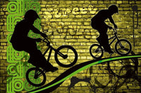 Dimex Bicycle Green Fotobehang 375x250cm 5 banen | Yourdecoration.be