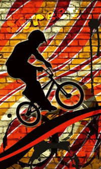 Dimex Bicycle Red Fotobehang 150x250cm 2 banen | Yourdecoration.be