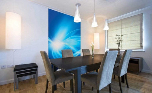 Dimex Blue Abstract Fotobehang 150x250cm 2 banen Sfeer | Yourdecoration.nl