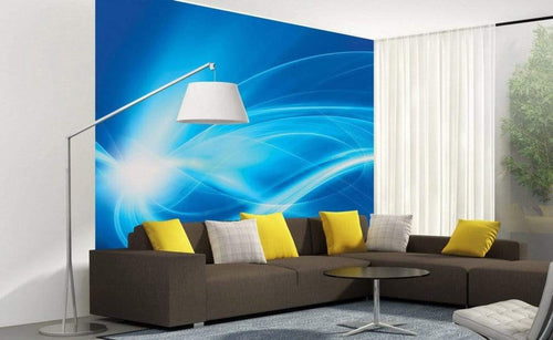 Dimex Blue Abstract Fotobehang 225x250cm 3 banen Sfeer | Yourdecoration.nl