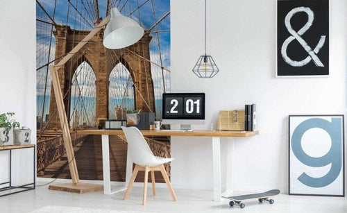 Dimex Brooklyn Bridge Fotobehang 150x250cm 2 banen Sfeer | Yourdecoration.nl