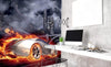 Dimex Car in Flames Fotobehang 225x250cm 3 banen Sfeer | Yourdecoration.nl