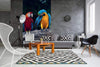 Dimex Colourful Macaw Fotobehang 150x250cm 2 banen Sfeer | Yourdecoration.nl