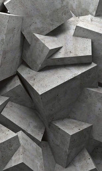 Dimex Concrete Cubes Fotobehang 150x250cm 2 banen | Yourdecoration.be