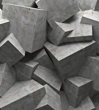 Dimex Concrete Cubes Fotobehang 225x250cm 3 banen | Yourdecoration.be