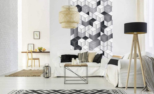 Dimex Cube Blocks Fotobehang 150x250cm 2 banen Sfeer | Yourdecoration.nl