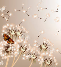 Dimex Dandelions and Butterfly Fotobehang 225x250cm 3 banen | Yourdecoration.be