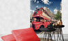 Dimex Double Decker Bus Fotobehang 225x250cm 3 banen Sfeer | Yourdecoration.nl