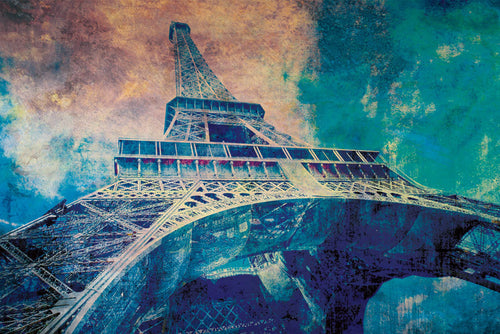 Dimex Eiffel Tower Abstract I Fotobehang 375x250cm 5 banen | Yourdecoration.be