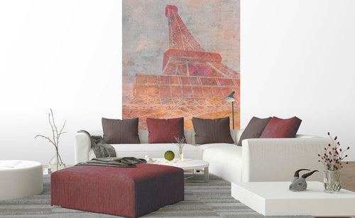 Dimex Eiffel Tower Abstract II Fotobehang 150x250cm 2 banen sfeer | Yourdecoration.be