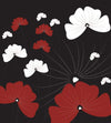 Dimex Flowers on Black Fotobehang 225x250cm 3 banen | Yourdecoration.be