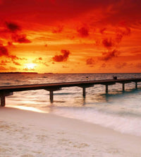 Dimex Jetty in Sunset Fotobehang 225x250cm 3 banen | Yourdecoration.be