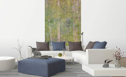 Dimex Leaves Abstract Fotobehang 150x250cm 2 banen sfeer | Yourdecoration.be