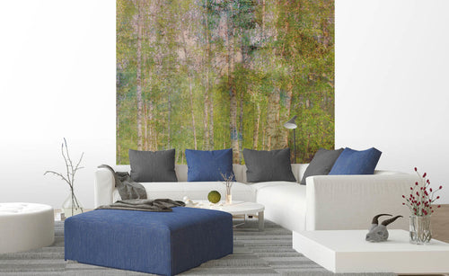 Dimex Leaves Abstract Fotobehang 225x250cm 3 banen sfeer | Yourdecoration.be