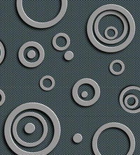 Dimex Metal Circles Fotobehang 225x250cm 3 banen | Yourdecoration.be