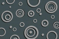 Dimex Metal Circles Fotobehang 375x250cm 5 banen | Yourdecoration.be