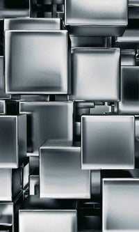 Dimex Metal Cubes Fotobehang 150x250cm 2 banen | Yourdecoration.be
