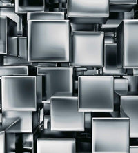 Dimex Metal Cubes Fotobehang 225x250cm 3 banen | Yourdecoration.be