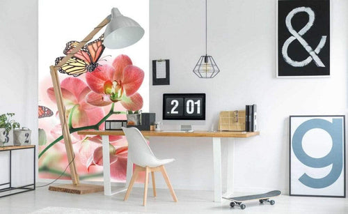 Dimex Orchids and Butterfly Fotobehang 150x250cm 2 banen Sfeer | Yourdecoration.be