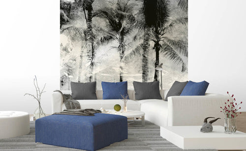 Dimex Palm Trees Abstract Fotobehang 225x250cm 3 banen sfeer | Yourdecoration.be