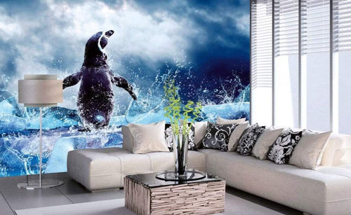 Dimex Penguin Fotobehang 375x250cm 5 banen Sfeer | Yourdecoration.be