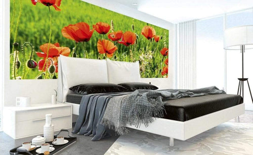 Dimex Poppy Field Fotobehang 375x150cm 5 banen Sfeer | Yourdecoration.be
