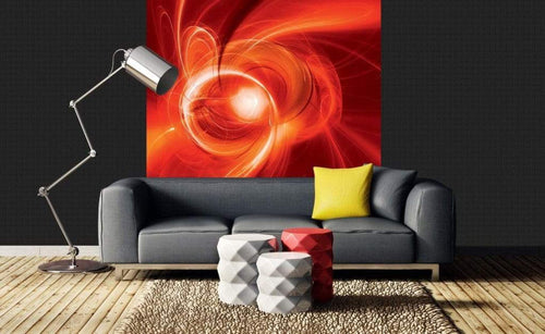 Dimex Red Abstract Fotobehang 225x250cm 3 banen Sfeer | Yourdecoration.be