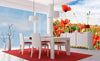 Dimex Red Poppies Fotobehang 225x250cm 3 banen Sfeer | Yourdecoration.be
