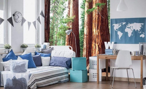 Dimex Sequoia Fotobehang 225x250cm 3 banen Sfeer | Yourdecoration.be