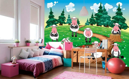 Dimex Sheep Fotobehang 375x250cm 5 banen Sfeer | Yourdecoration.be