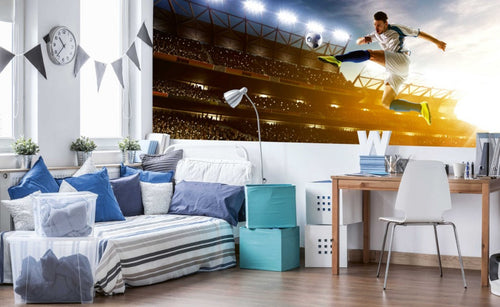 Dimex Soccer Player Fotobehang 375x150cm 5 banen Sfeer | Yourdecoration.be