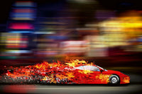 Dimex Speeding Car Fotobehang 375x250cm 5 banen | Yourdecoration.be