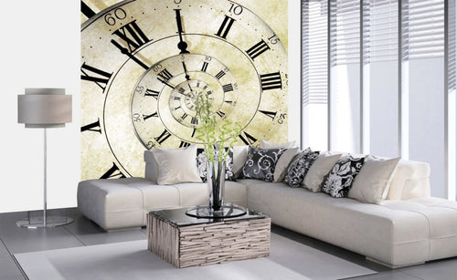 Dimex Spiral Clock Fotobehang 225x250cm 3 banen Sfeer | Yourdecoration.be