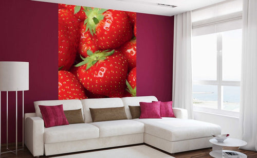 Dimex Strawberry Fotobehang 150x250cm 2 banen Sfeer | Yourdecoration.be
