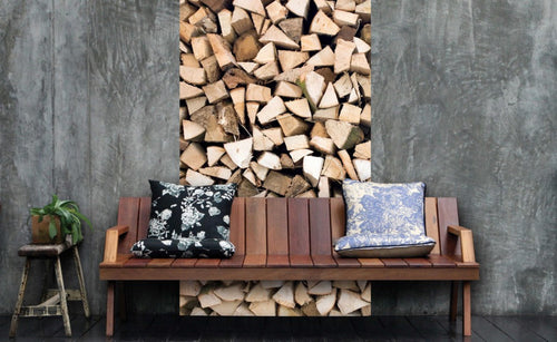 Dimex Timber Logs Fotobehang 150x250cm 2 banen Sfeer | Yourdecoration.be