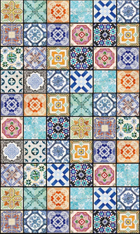 Dimex Vintage Tiles Fotobehang 150x250cm 2 banen | Yourdecoration.be