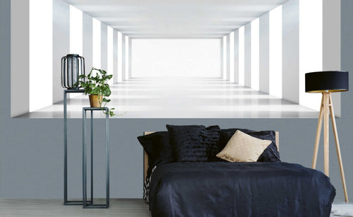Dimex White Corridor Fotobehang 375x150cm 5 banen Sfeer | Yourdecoration.be