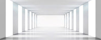 Dimex White Corridor Fotobehang 375x150cm 5 banen | Yourdecoration.be