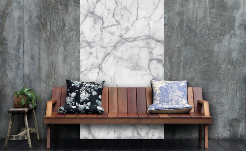 Dimex White Marble Fotobehang 150x250cm 2 banen Sfeer | Yourdecoration.be