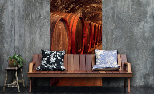 Dimex Wine Barrels Fotobehang 150x250cm 2 banen Sfeer | Yourdecoration.be