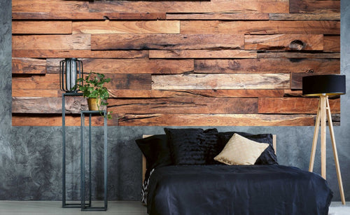Dimex Wooden Wall Fotobehang 375x150cm 5 banen Sfeer | Yourdecoration.be