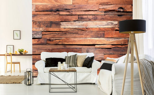 Dimex Wooden Wall Fotobehang 375x250cm 5 banen Sfeer | Yourdecoration.be