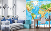 Dimex World Map Fotobehang 225x250cm 3 banen Sfeer | Yourdecoration.be