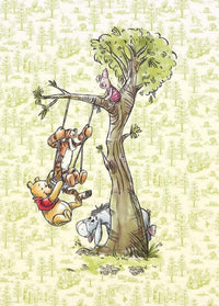 Komar Winnie Pooh in the wood Vlies Fotobehang 200x280cm 4 banen | Yourdecoration.be