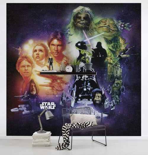 Komar Star Wars Classic Poster Collage Vlies Fotobehang 250x250cm 5 banen Sfeer | Yourdecoration.be