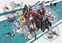 Komar Star Wars Cartoon Collage Wide Vlies Fotobehang 400x280cm 8 banen | Yourdecoration.be