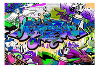 Artgeist Graffiti Violet Theme Vlies Fotobehang | Yourdecoration.be
