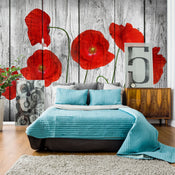 Fotobehang - Tale of Red Poppies - Vliesbehang